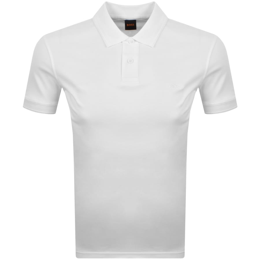 Image number 1 for BOSS Pe Interlock Polo T Shirt White