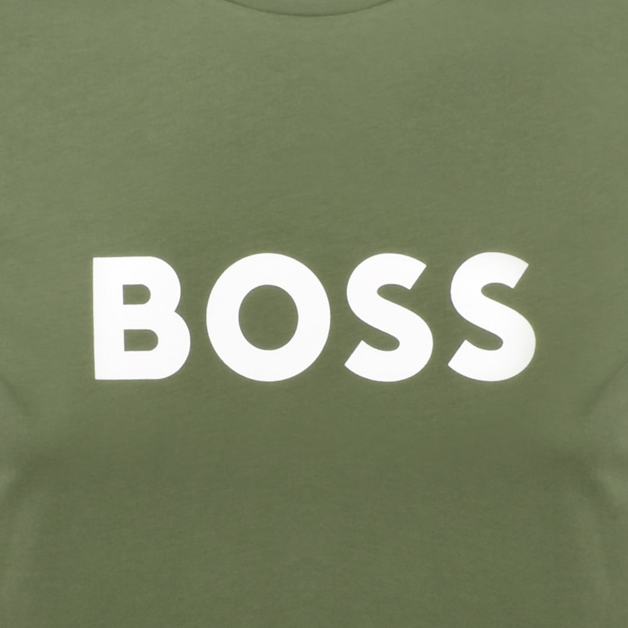 Image number 3 for BOSS Beachwear Logo T Shirt Open Green