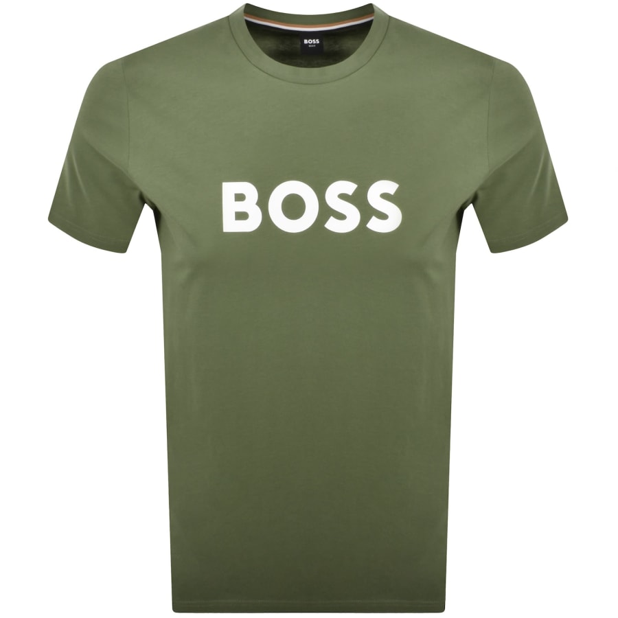 Image number 1 for BOSS Beachwear Logo T Shirt Open Green