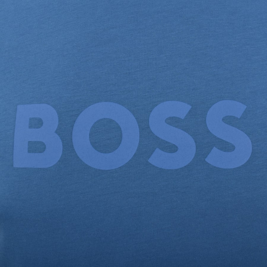 Image number 3 for BOSS Beachwear Logo T Shirt Open Blue