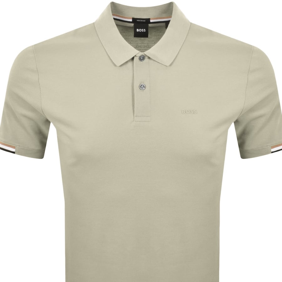 Image number 2 for BOSS Parlay 147 Mercerised Polo Beige