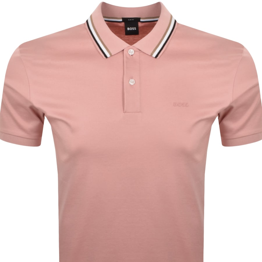 Image number 2 for BOSS Penrose 38 Polo T Shirt Light Pink