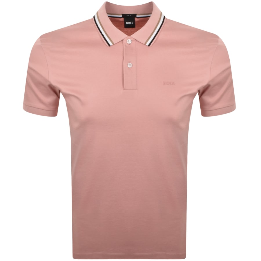 Image number 1 for BOSS Penrose 38 Polo T Shirt Light Pink