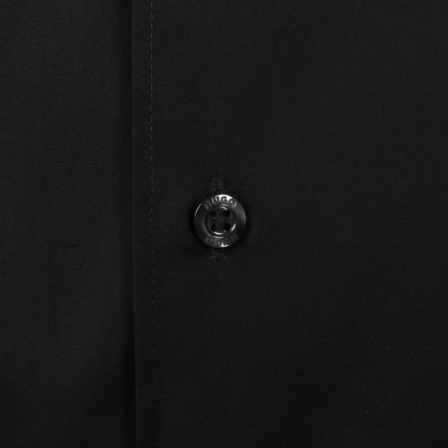 Image number 4 for HUGO Ellino Linen Shirt Black