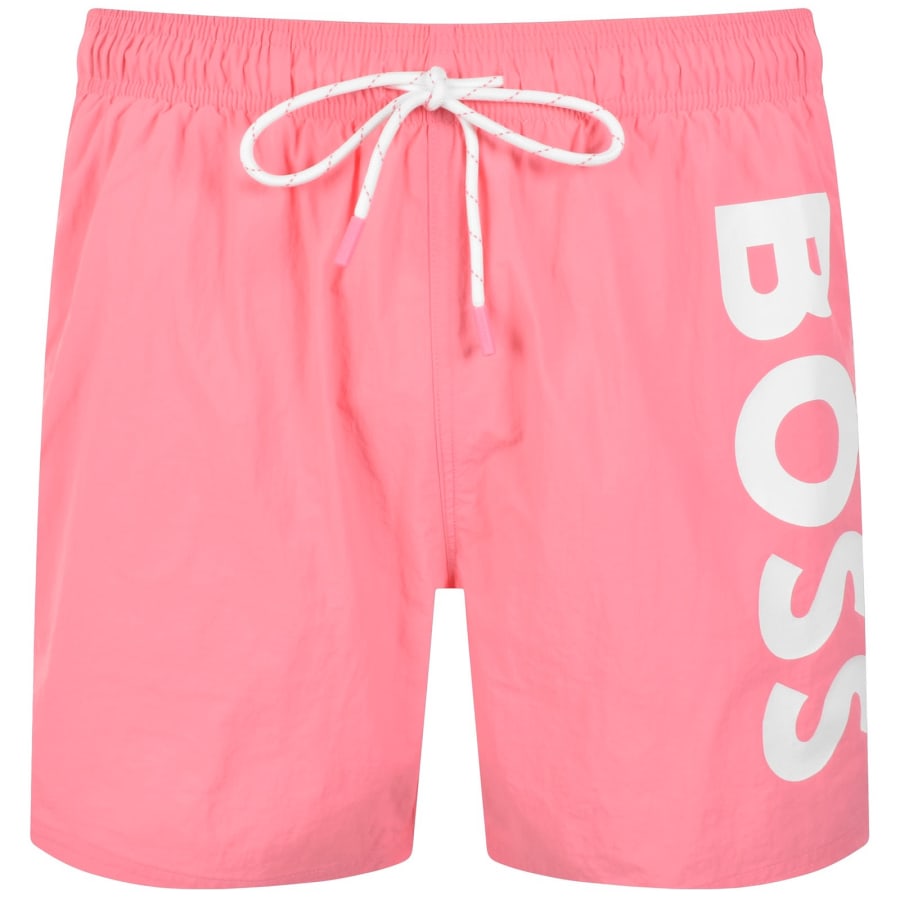 Image number 1 for BOSS Octopus Swim Shorts Pink