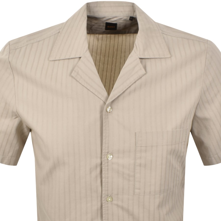 Image number 2 for BOSS Rayer Short Sleeve Shirt Open Grey