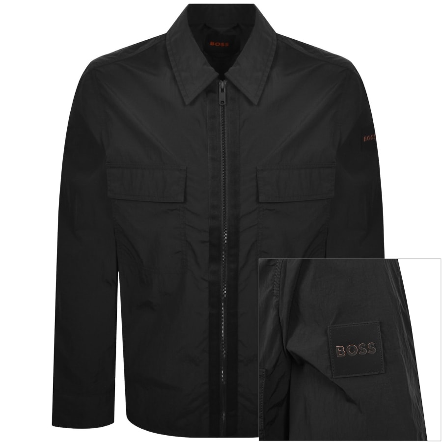 Image number 1 for BOSS Lotape Nylon Overshirt Black