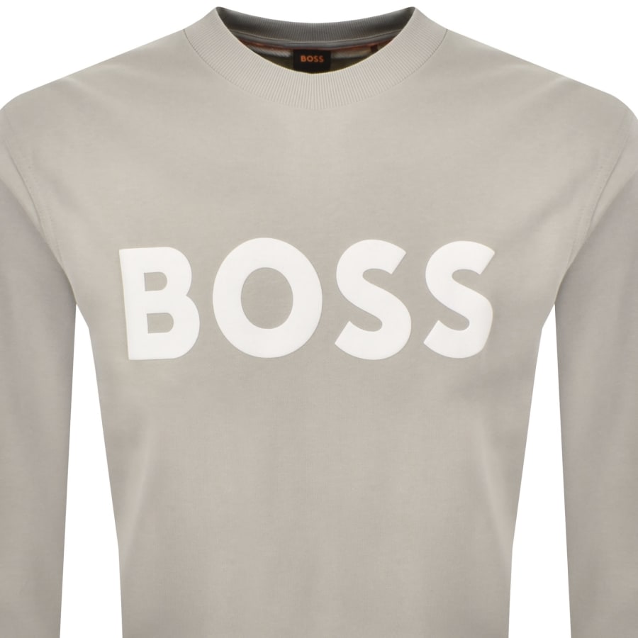 Image number 2 for BOSS We Basic Crew Neck Sweatshirt Open Grey