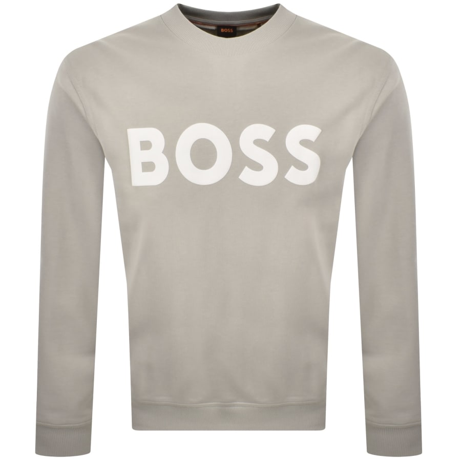Image number 1 for BOSS We Basic Crew Neck Sweatshirt Open Grey