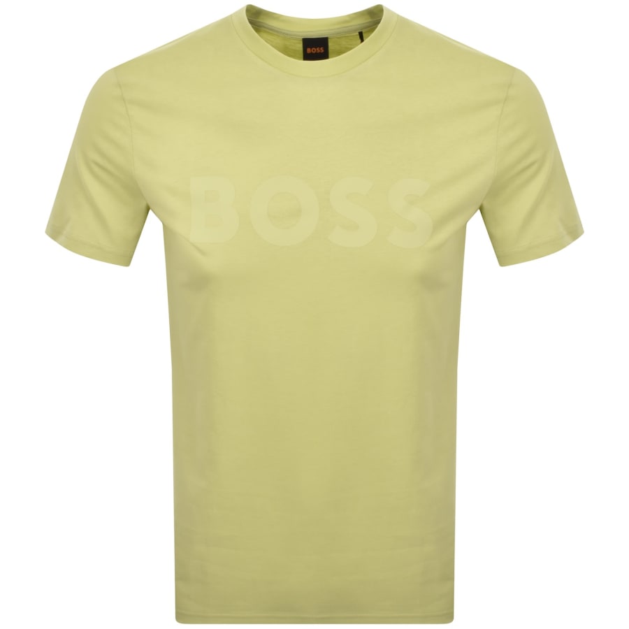 Image number 1 for BOSS Thinking 1 Logo T Shirt Yellow