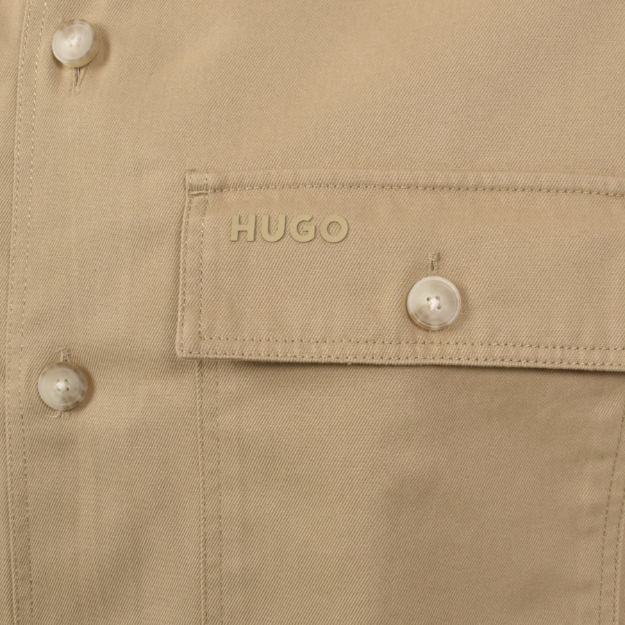 Image number 3 for HUGO Epoldo Overshirt Jacket Beige