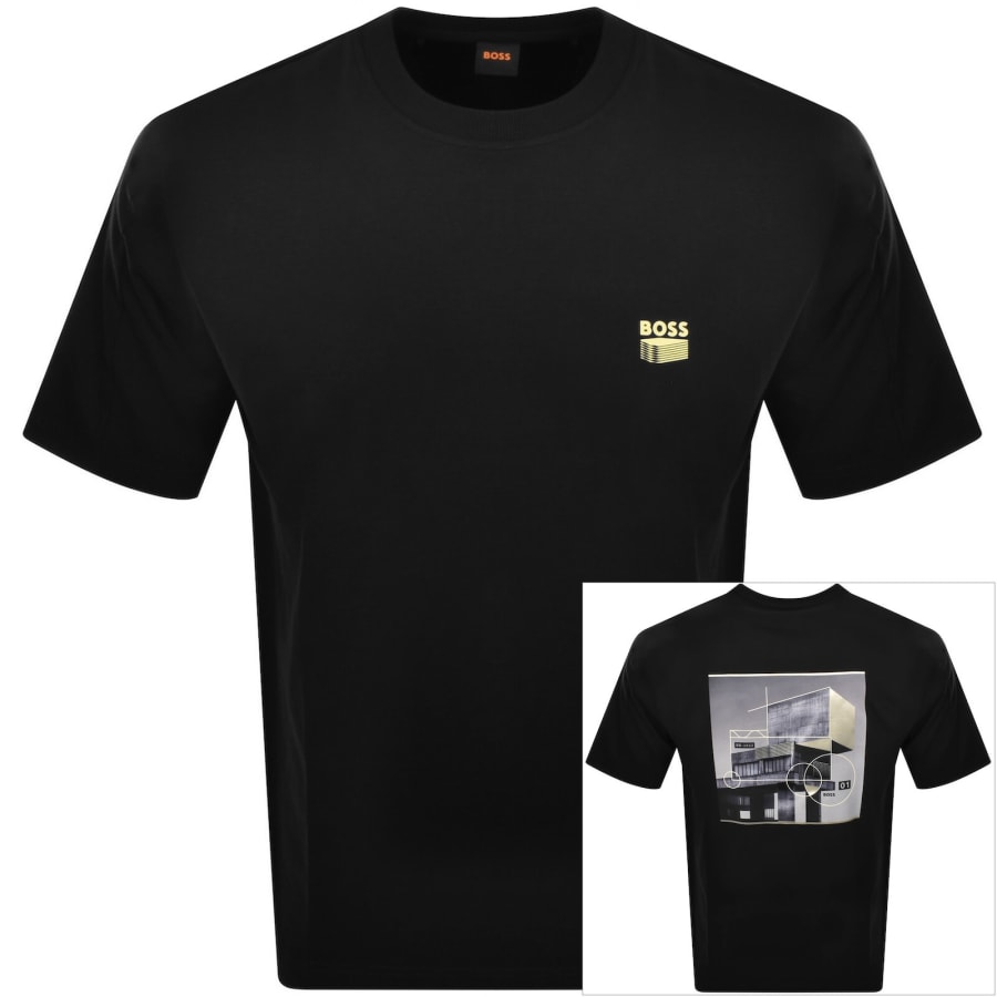 Image number 1 for BOSS Te Brutalism T Shirt Black