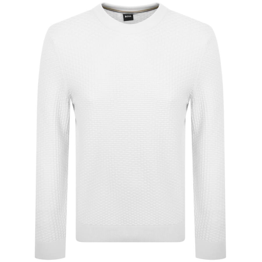 Image number 1 for BOSS Imberto Knit Jumper White