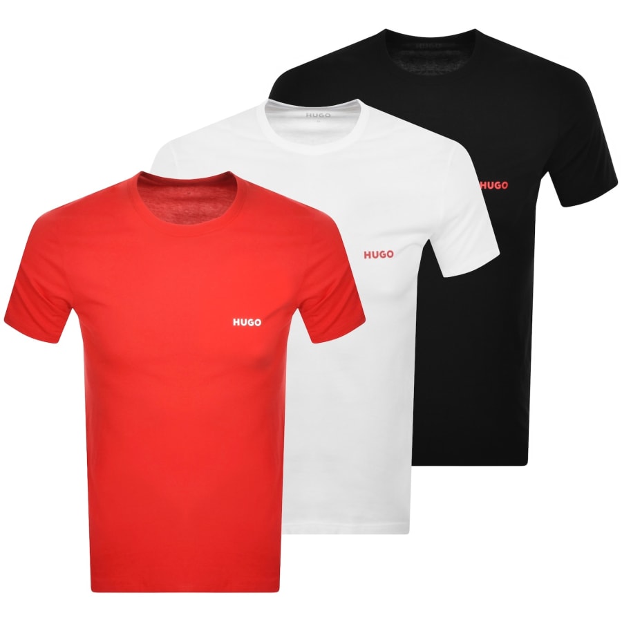 Image number 1 for HUGO 3 Pack Crew Neck T Shirts