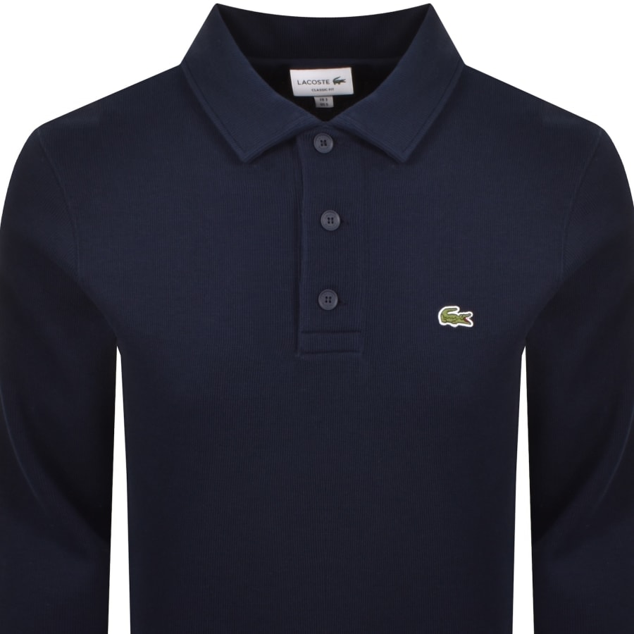 Image number 2 for Lacoste Ribbed Jumper Dark Blue
