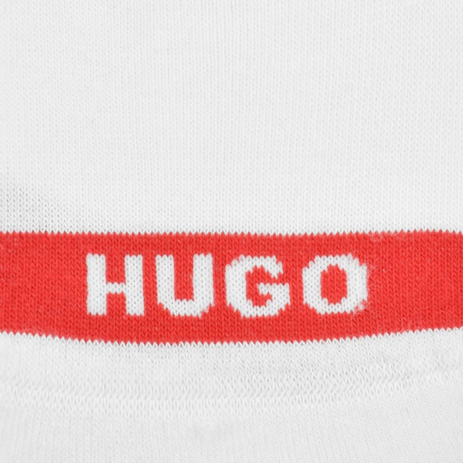 Image number 3 for HUGO 3 Pack Low Cut Socks White