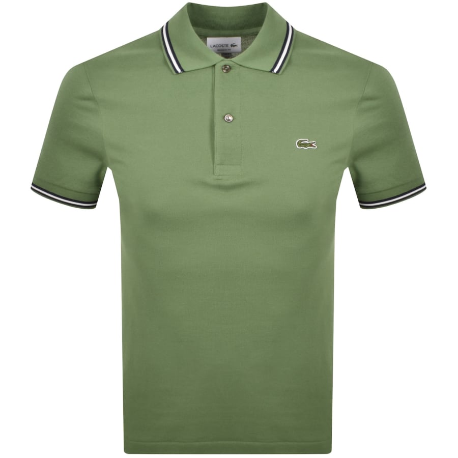 Image number 1 for Lacoste Short Sleeved Polo T Shirt Green