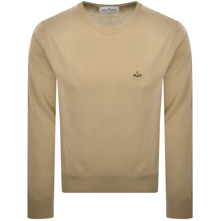 Image number 1 for Vivienne Westwood Alex Round Neck Jumper Beige