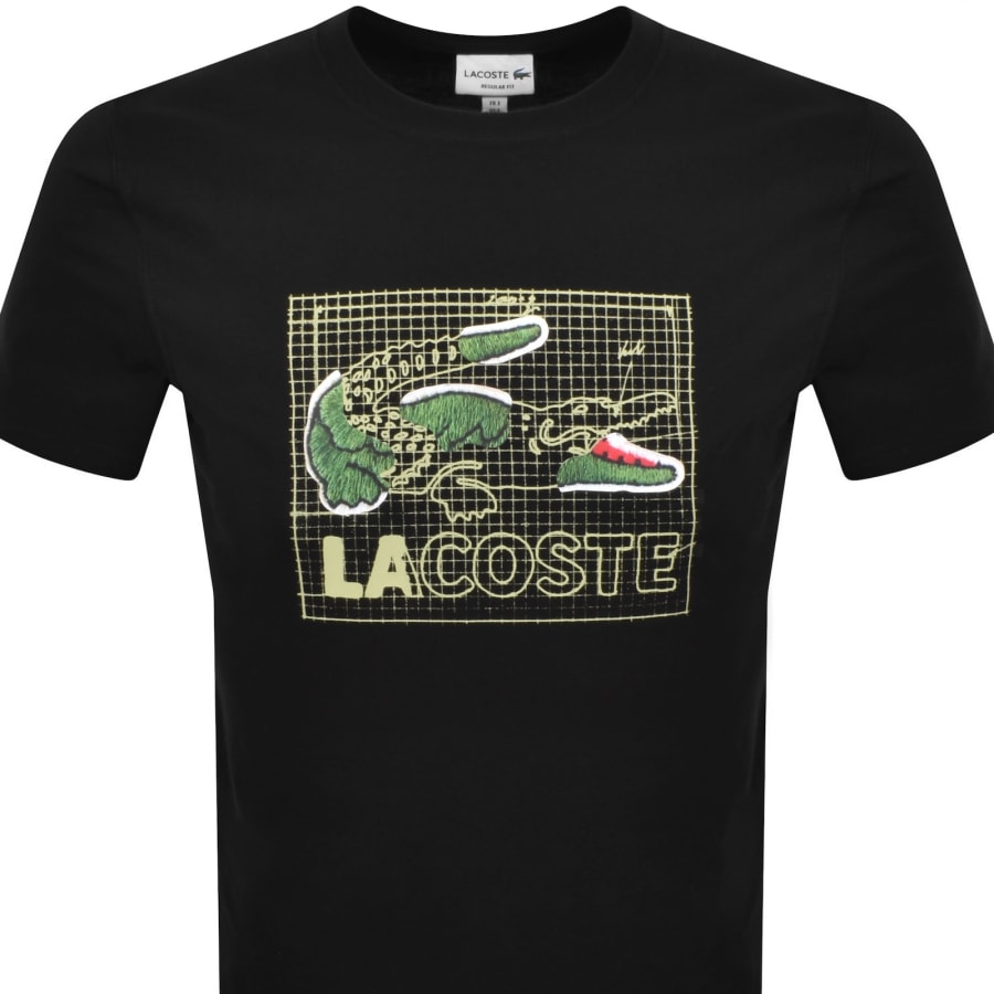 Image number 2 for Lacoste Crew Neck T Shirt Black
