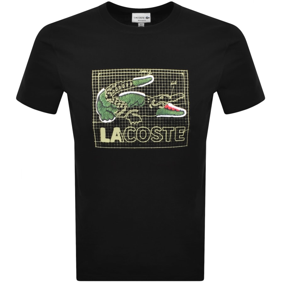 Image number 1 for Lacoste Crew Neck T Shirt Black