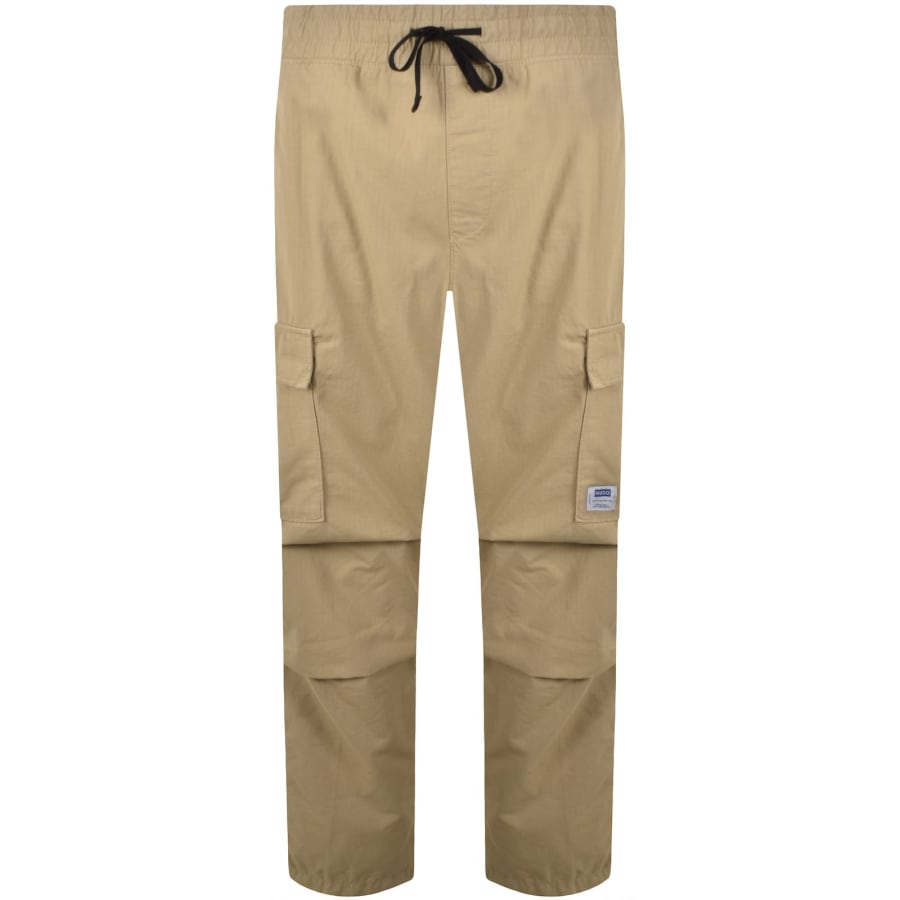 Image number 2 for HUGO Blue Gadic262 Cargo Trousers Beige