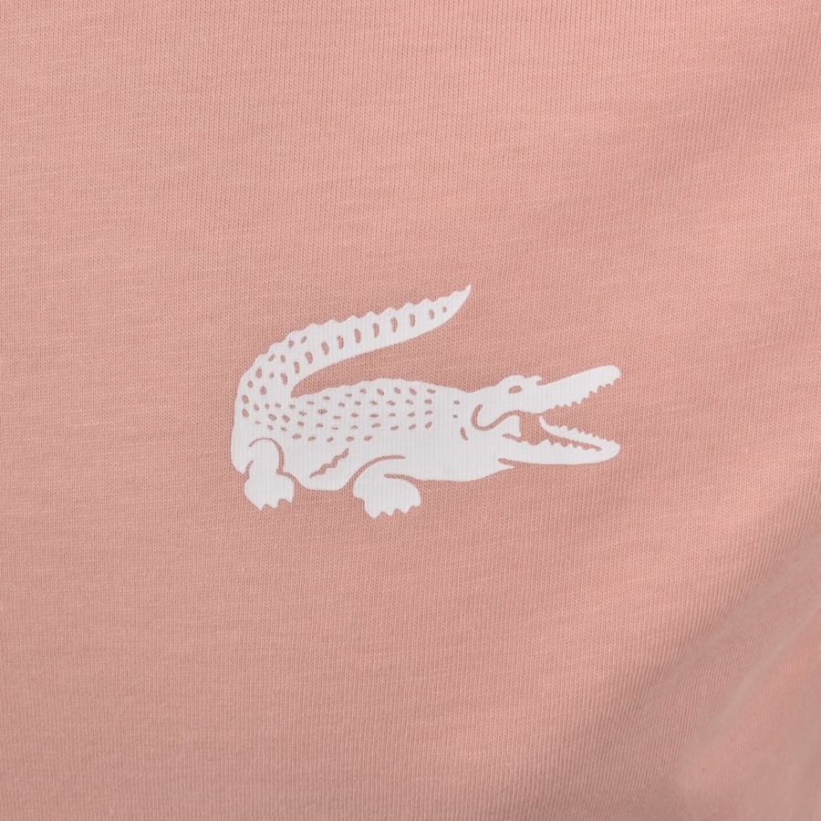 Image number 3 for Lacoste Loungewear Logo T Shirt Pastel Orange