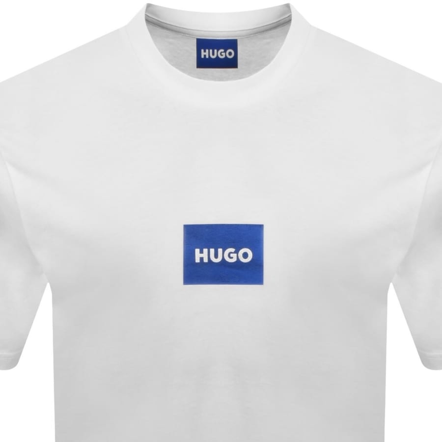 Image number 2 for HUGO Blue Nayonix Logo T Shirt White