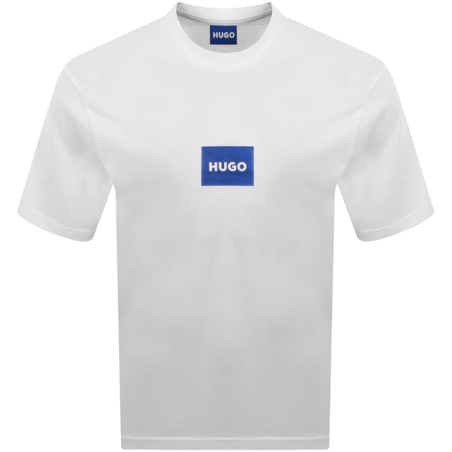 Image number 1 for HUGO Blue Nayonix Logo T Shirt White