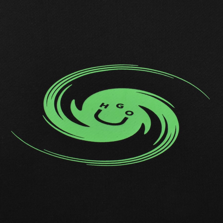 Image number 3 for HUGO Blue Nufo Hoodie Black