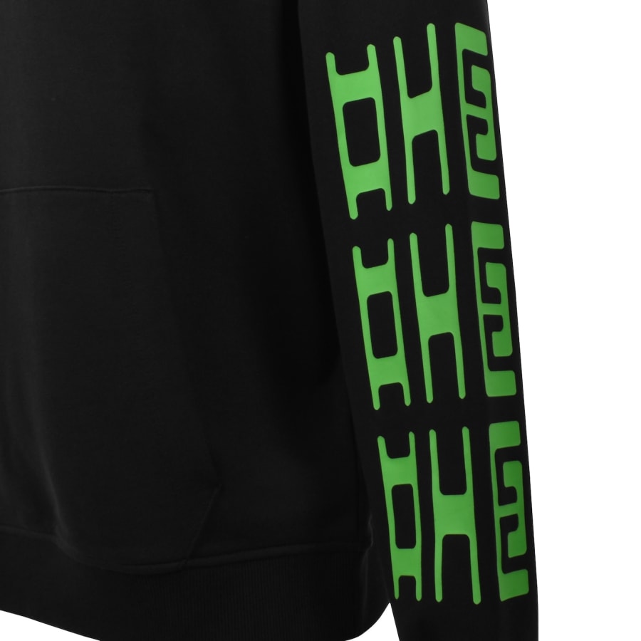 Image number 4 for HUGO Blue Nufo Hoodie Black