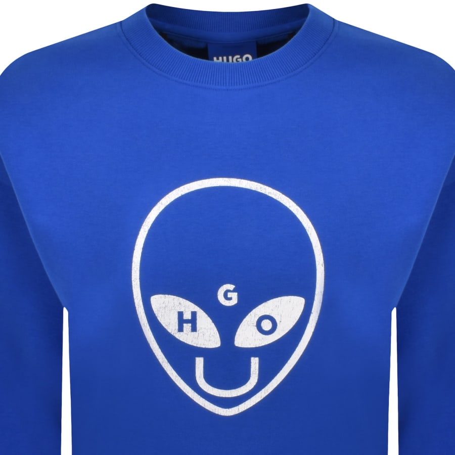 Image number 2 for HUGO Blue Nixalien Sweatshirt Blue