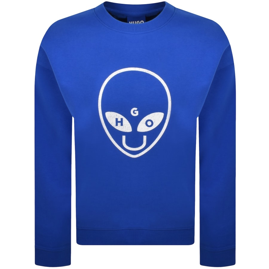 Image number 1 for HUGO Blue Nixalien Sweatshirt Blue