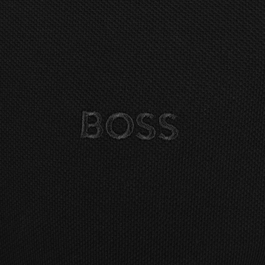 Image number 3 for BOSS Plisy Long Sleeve Polo T Shirt Black