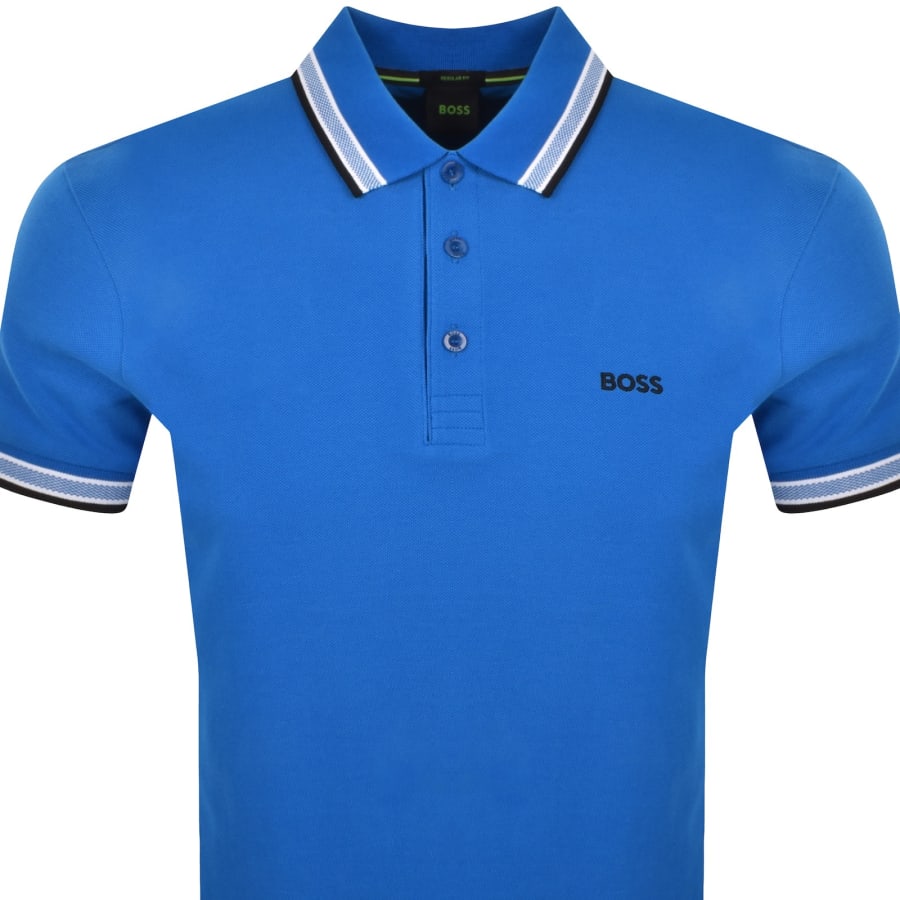 Image number 2 for BOSS Paddy Polo T Shirt Medium Blue