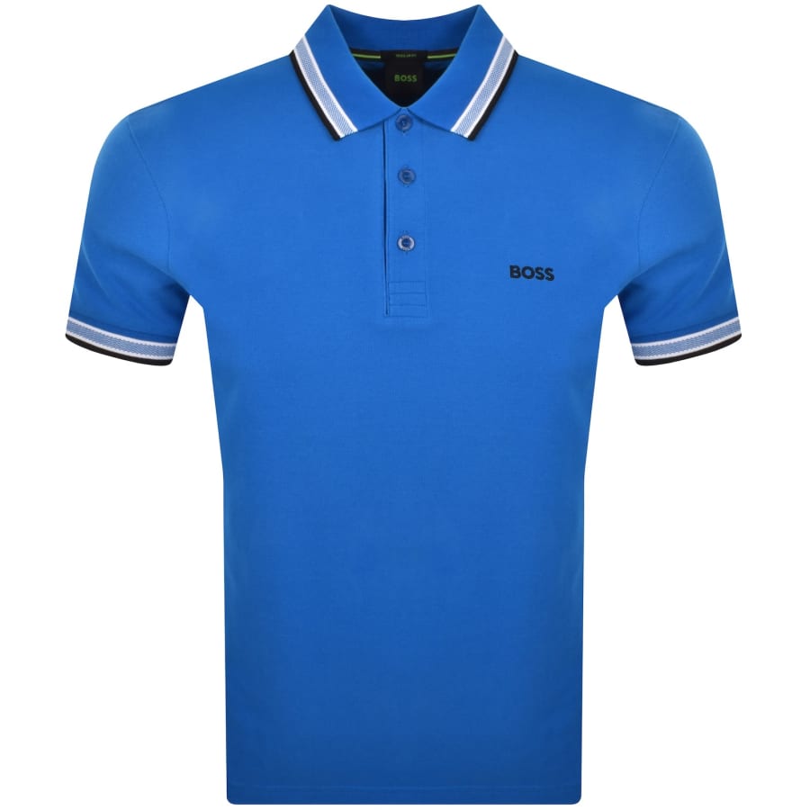 Image number 1 for BOSS Paddy Polo T Shirt Medium Blue
