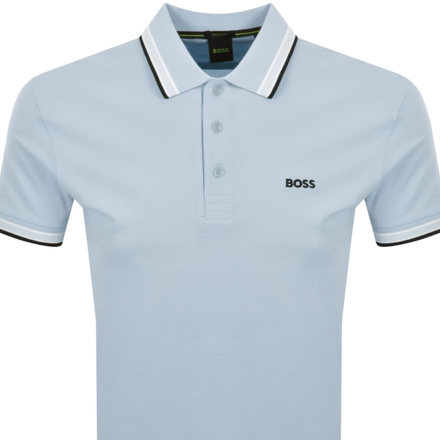 Image number 2 for BOSS Paddy Polo T Shirt Open Blue