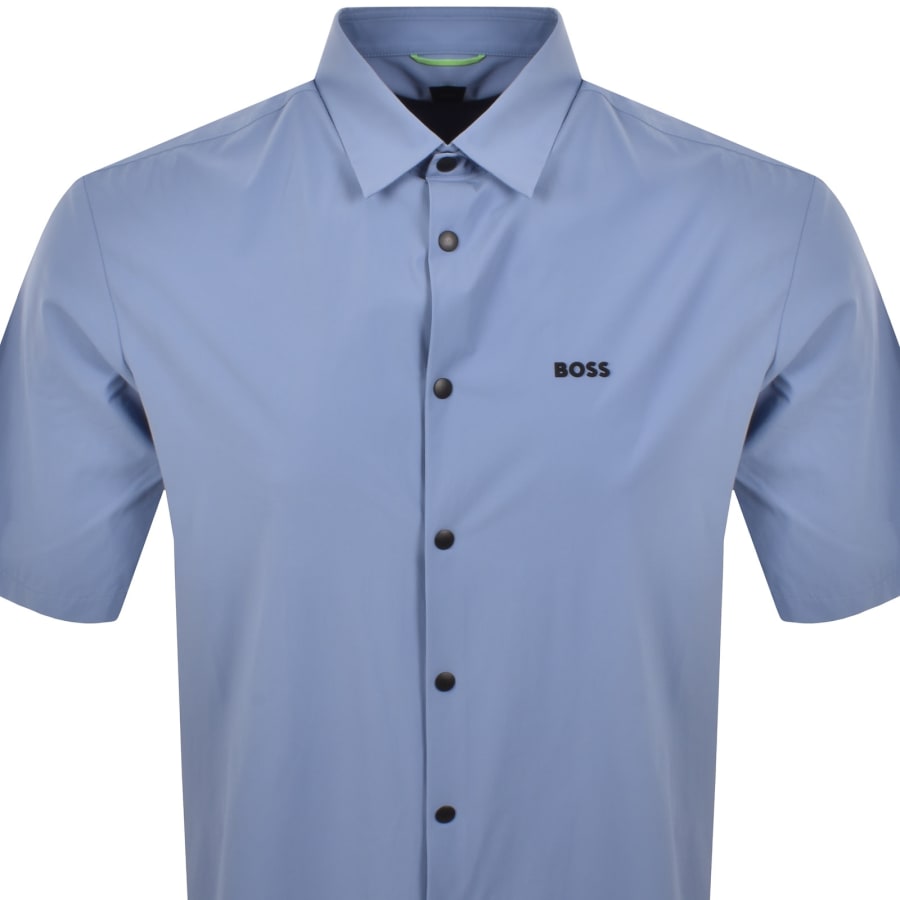Image number 2 for BOSS Member Short Sleeved Shirt Light Blue
