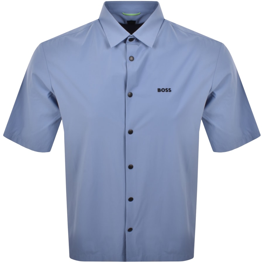 Image number 1 for BOSS Member Short Sleeved Shirt Light Blue