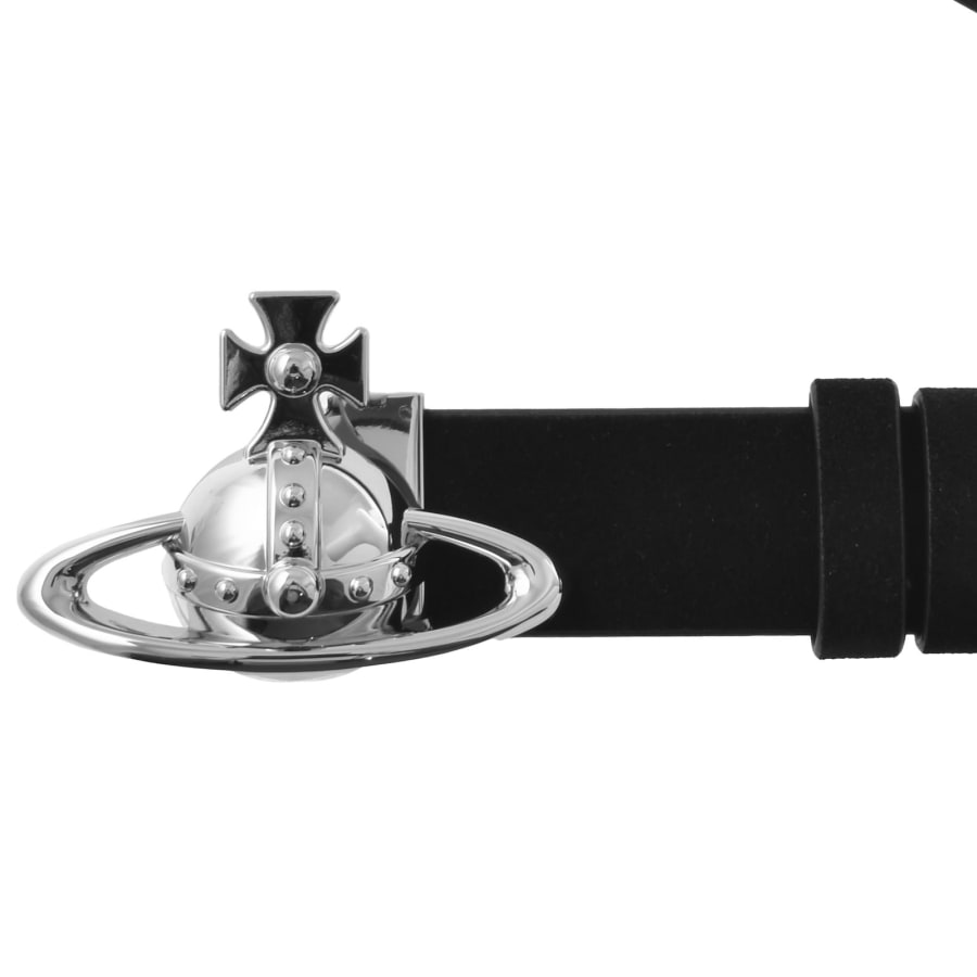 Image number 2 for Vivienne Westwood Orb Buckle Belt Black