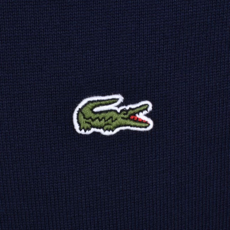 Image number 3 for Lacoste Crew Neck Knit Jumper Navy