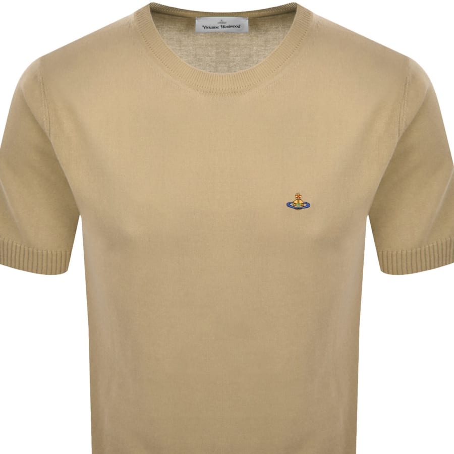 Image number 2 for Vivienne Westwood Knit Alex T Shirt Beige