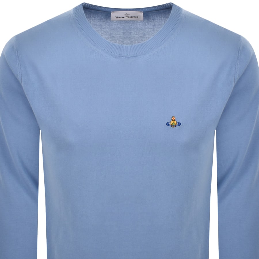 Image number 2 for Vivienne Westwood Alex Round Neck Jumper Blue