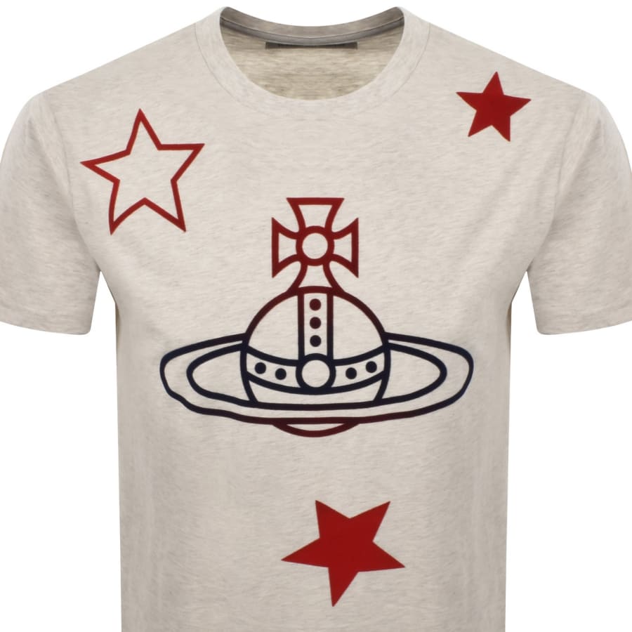 Image number 2 for Vivienne Westwood Orb And Stars T Shirt Beige