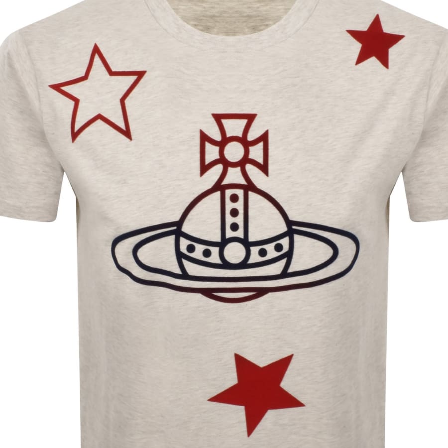 Image number 3 for Vivienne Westwood Orb And Stars T Shirt Beige