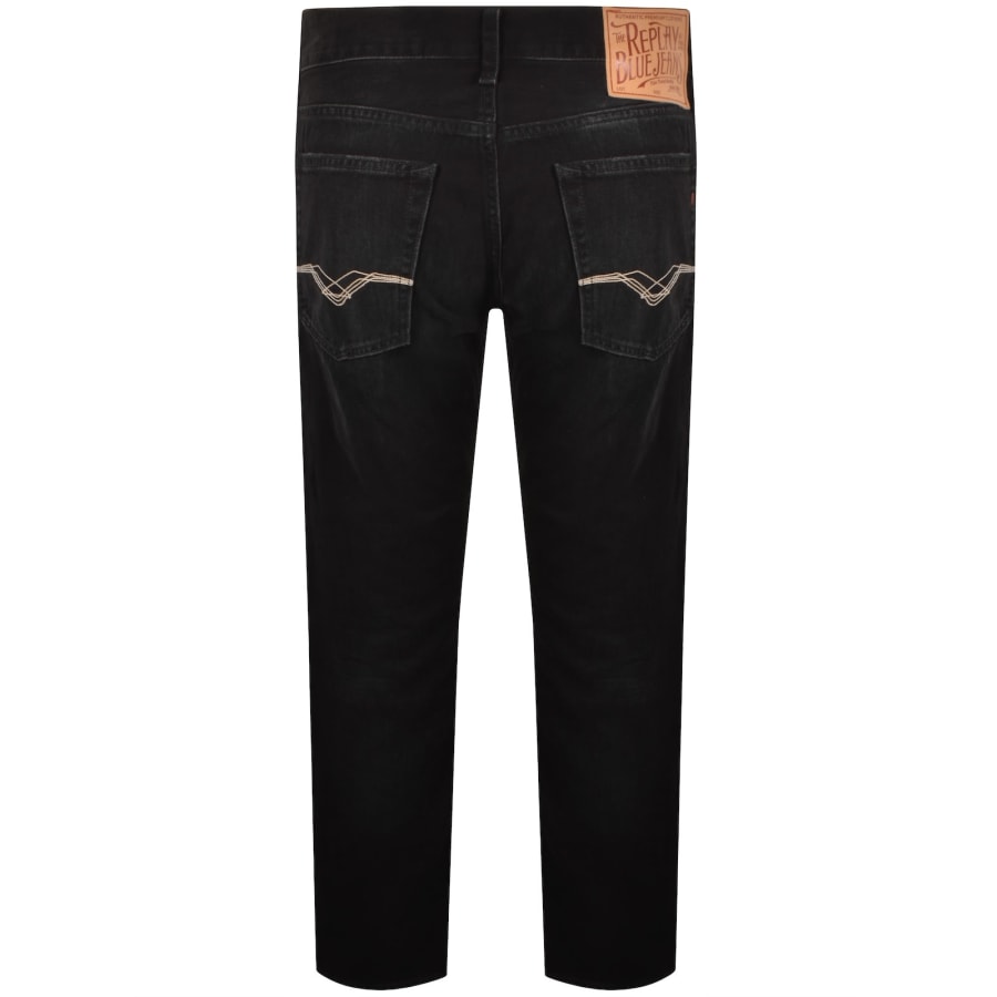 Image number 3 for Replay Deryck Regular Fit Jeans Black