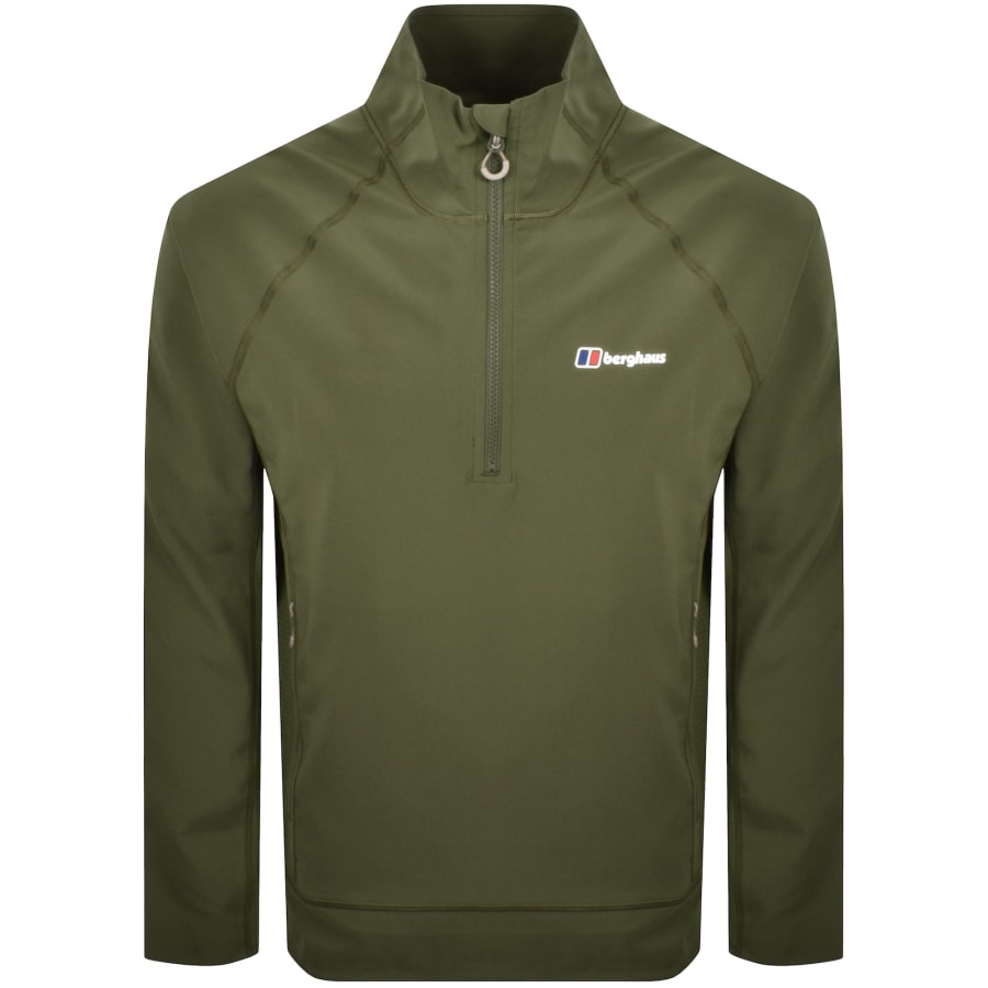 Image number 1 for Berghaus Wavertree Half Zip Jacket Dark Green