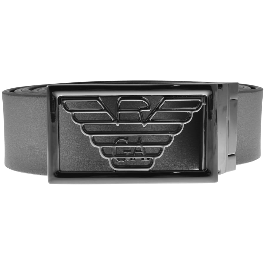 Image number 2 for Emporio Armani Reversible Leather Belt Black