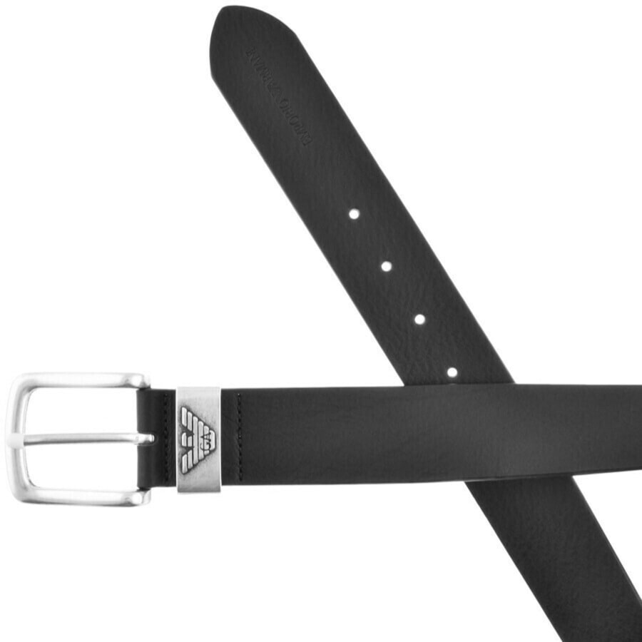 Image number 2 for Emporio Armani Leather Belt Black