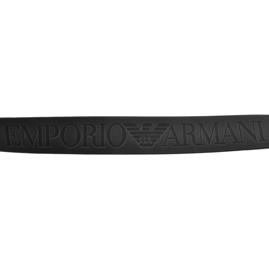 Image number 3 for Emporio Armani Leather Belt Black