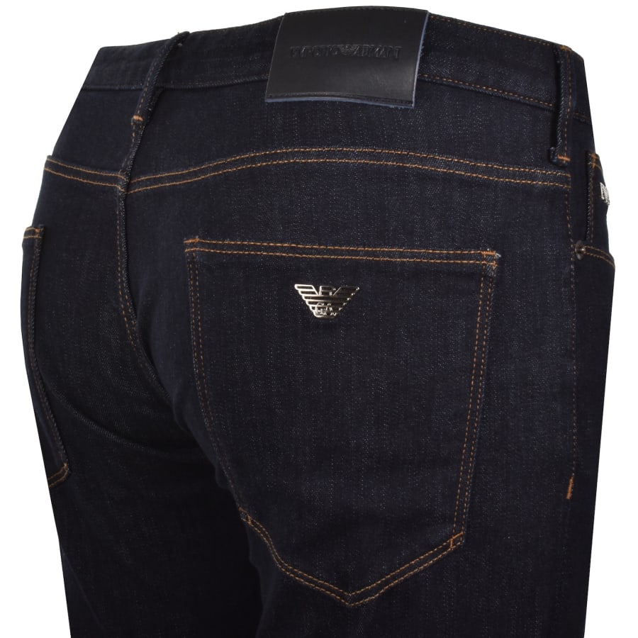 Image number 4 for Emporio Armani J06 Slim Fit Jeans Dark Wash Blue